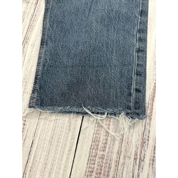 Old Navy Womens High Rise Slouchy Straight Raw Hem Distressed Jeans size 10 - Picture 13 of 14